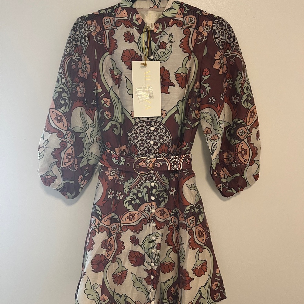 NWT Mestiza Valencia Mini Dress in Jardin Rose - Picture 6 of 8